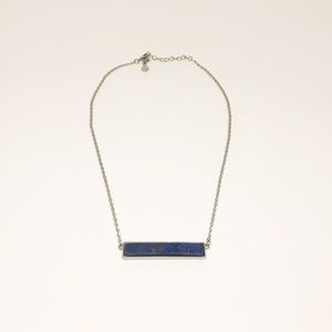 LOFT statement lapis crystal bar necklace